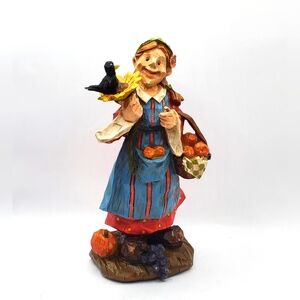 Thanksgiving Harvest Helpers Fall Figurines Wood Like Midwestern Home Products